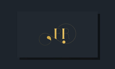 Minimal royal initial letters RR logo