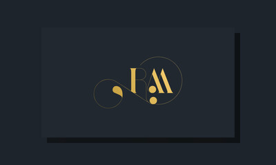 Minimal royal initial letters RM logo