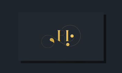 Minimal royal initial letters RL logo