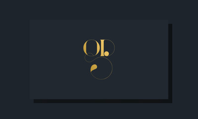 Minimal royal initial letters QD logo