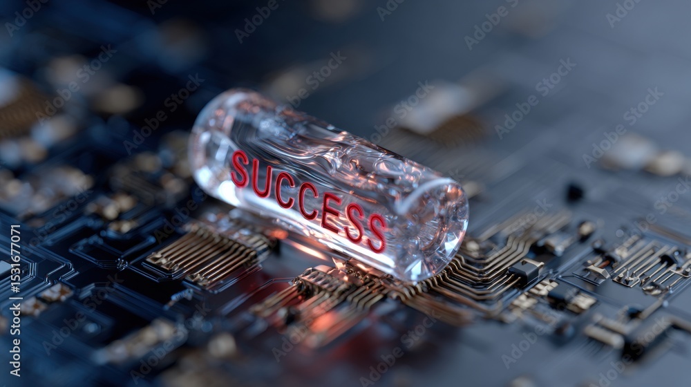 Poster The object is surrounded by electronic components