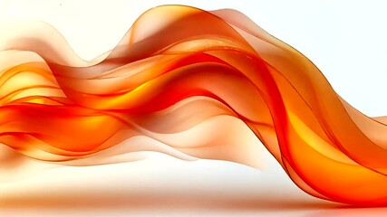 Abstract orange wave with light particles, perfect for background, or wallpaper video - Powered by Adobe