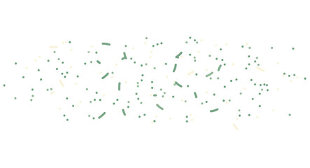 Abstract Green and Beige Confetti Scattered Design