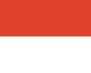 Obraz premium The national flag of Indonesia.