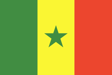 Flag of Senegal in correct colors and proportions. © Oleh
