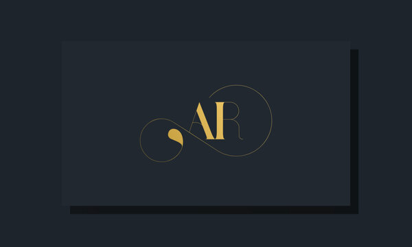 Minimal royal initial letters AR logo. - Powered by Adobe