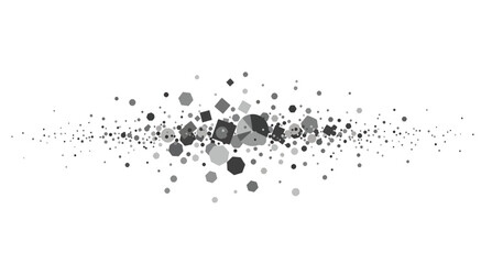 Obraz premium Abstract Gray Shapes Scattered on White Background Vector Illustration Design