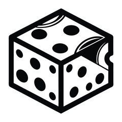 black-and-white-icon-of-cheese-block--white-backgr.eps