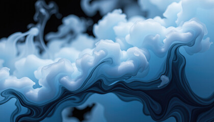 Mesmerizing display of liquid nitrogen vapor creates ethereal, swirling patterns against dark background, evoking sense of wonder and intrigue