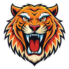 Fototapeta premium Angry tiger head graphic