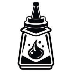 black-and-white-icon-of-ketchup-bottle--white-back.eps