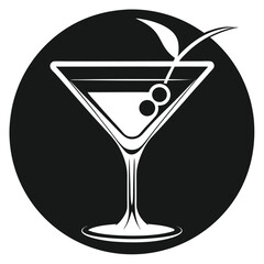 black-and-white-icon-of-martini--white-background.eps
