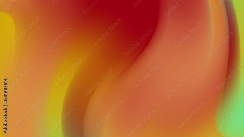 Poster red and yellow soft abstract motion is suitable for warm, optimistic themes, gentle transitions, and