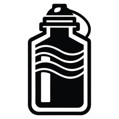 black-and-white-icon-of-water-bottle--white-backgr.eps