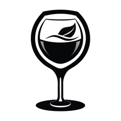 black-and-white-icon-of-wine-glass--white-backgrou.eps