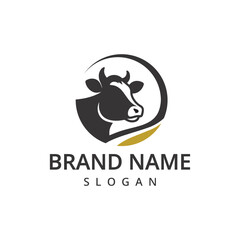 Cow Logo. Premium Cow farm product logo design vector. Vintage Cattle Angus Beef logo