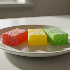 Vibrant Jelly Cubes: A Delicious Treat