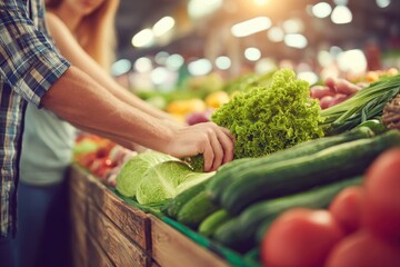 Community Cooking Demonstration at Farmers Market Showcasing Fresh Produce and Ingredients