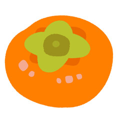 手描きの柿のイラスト