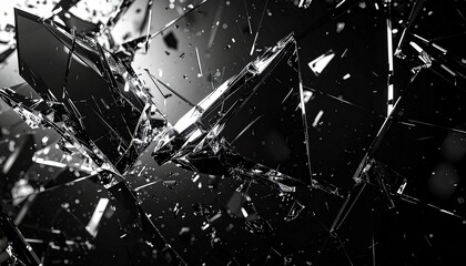 粉々のガラスのテクスチャ