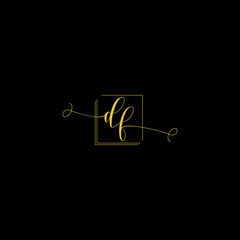 Luxury Letter db Monogram in Gold Line Style