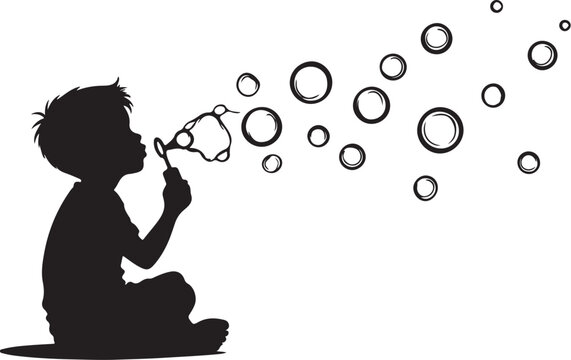 girl with soap bubbles