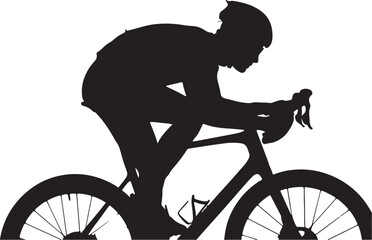 Obraz premium cyclist silhouette vector