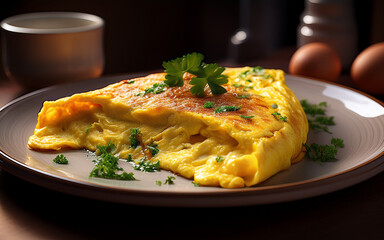 omelet and vegetable