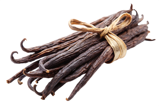 vanilla bean isolated on white background PNG. GENERATIVE AI