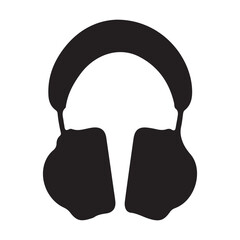 Fototapeta premium Black and white headphone vector illustration for music lovers and audio enthusiasts design concept