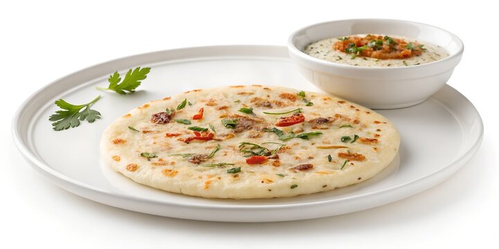 Traditional South Indian Uttapam with Coconut Chutney &ndash; Authentic Indian Breakfast