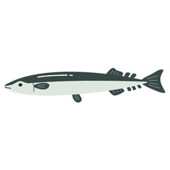 手描きのさんまのイラスト