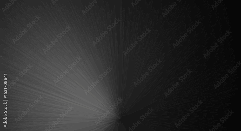 Poster abstract dark gray radial burst pattern, creating a mysterious background art