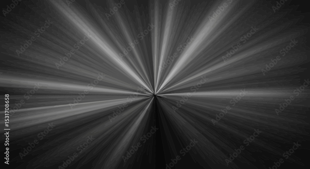 Poster monochromatic radial blur abstract background with high contrast and soft lines