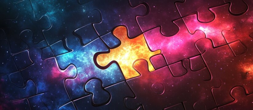 Cosmic jigsaw puzzle with missing piece