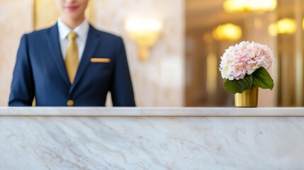 Personalized Travel Assistance by Hotel Concierge - Premium Guest Experience with Dedicated Service, Space for Text