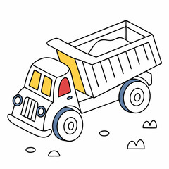 truck art vector icon for transportation apps and websites