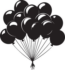 black and white parachute on black background
