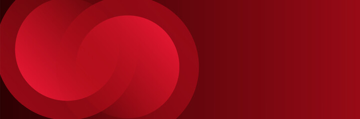 Abstract red background with circles.  Applicable for gift card, Poster on wall poster template