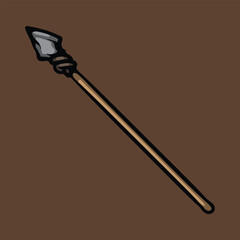Spear cartoon vector illustration