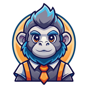 Cute monkey in a business suit