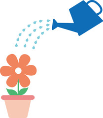 화분, 물뿌리개 일러스트 © hyunsung