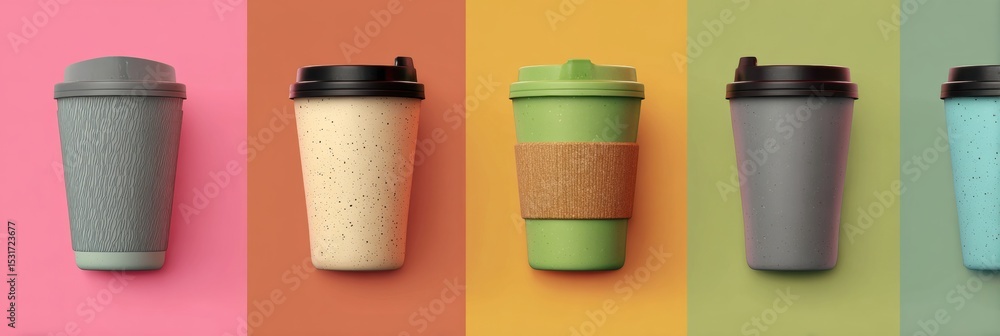 Poster Guide to Refusing Single-Use Plastics in Cafes With Reusable Cup Options for an Eco-Friendly Lifestyle