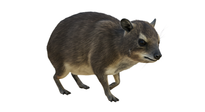 Detailed Render of a BrownishGray Mountain Cavy