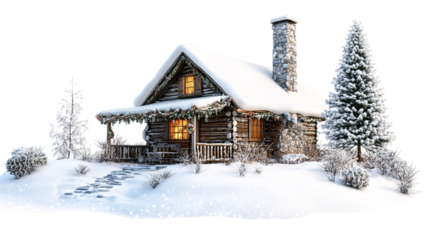 house in the snow