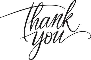 Elegant Handwritten Thank You Silhouette