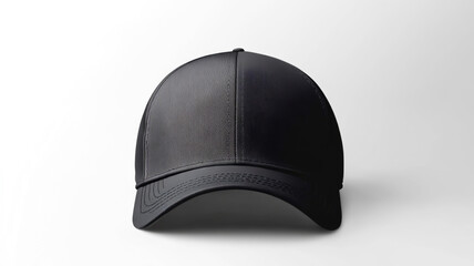 Black Baseball Cap Mockup with Soft Shadow