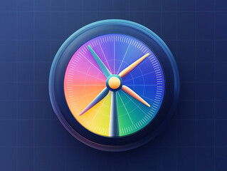 Obraz premium Color Wheel Wind Turbine