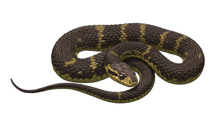 Detailed snake illustration