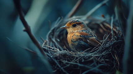 little bird in the nest